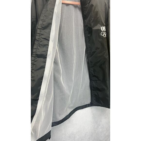 Vintage USA Olympics Mens Spell Out Full Zip Windbreaker Jacket Black Size XL - Picture 6 of 9